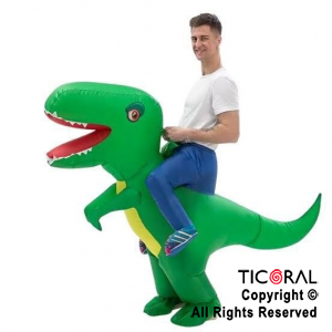 DISFRAZ INFLABLE DINOSAURIO PARA JINETE ADULTO 1,60 MT X 1,90